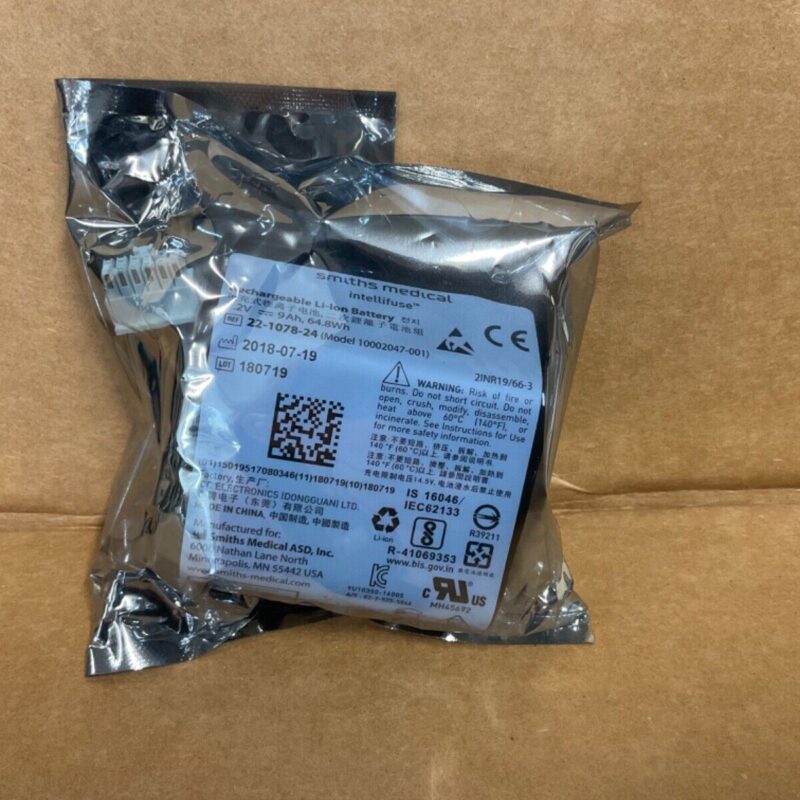 Smith’s Medical 22-1078-24 (10002047-001) 7.2V 9Ah, 64.8Wh Li-ion Battery - NEW