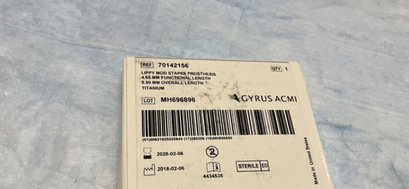 Gyrus ACMI 70142156 Lippy Mod Stapes Prothesis 2028