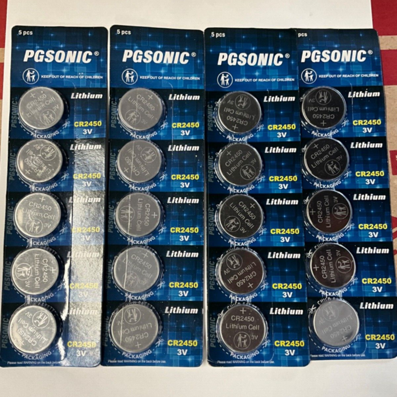PGSONIC 20 Pack CR2450 3V Lithium Coin Battery