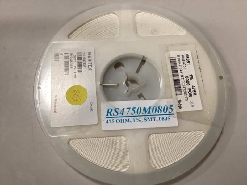 475 ohm 1% SMT Chip Resistor by MERITEK 5000PCS