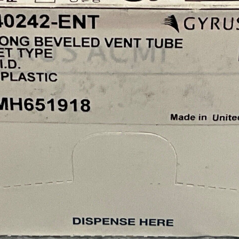 Gyrus ACMI 140242-ENT Vent Tube 1.14MM