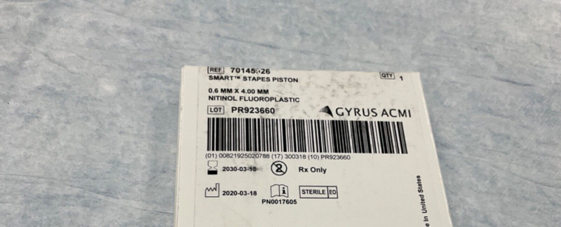 Gyrus ACMI 70145926 Smart Stapes Piston 2026-2030
