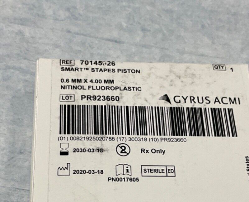 Gyrus ACMI 70145926 Smart Stapes Piston 2026-2030
