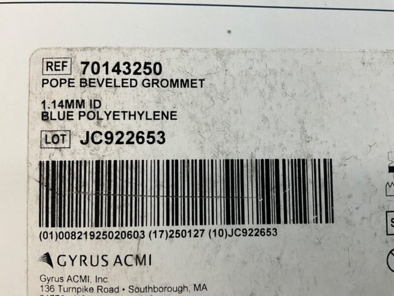Gyrus ACMI 70143250 tube Beveled Grommet ( 2025 )