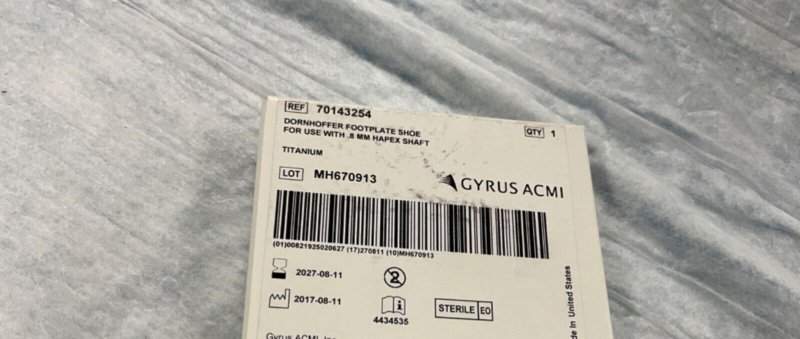 Gyrus ACMI 70143254 Dornhoffer Footplate Shoe 2027
