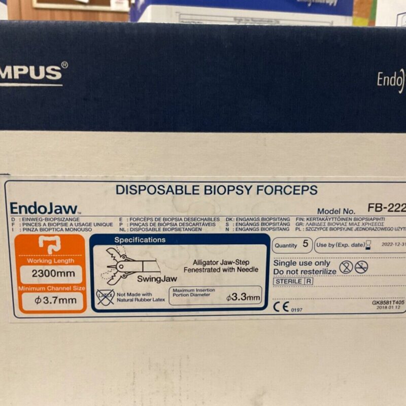 Olympus Disposable Biopsy 3.3mm x 2300mm Forceps FB-222U QTY 5