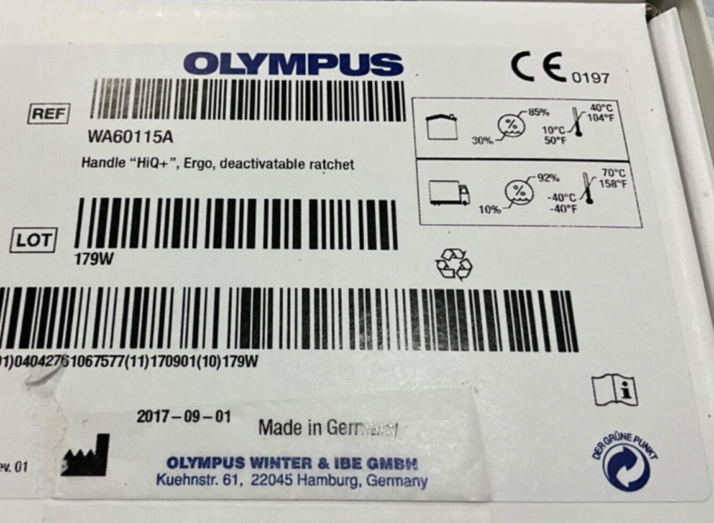 OLYMPUS WA60115A Handle HiQ + A60800A Shaft HiQ + A64340A Jaws HiQ