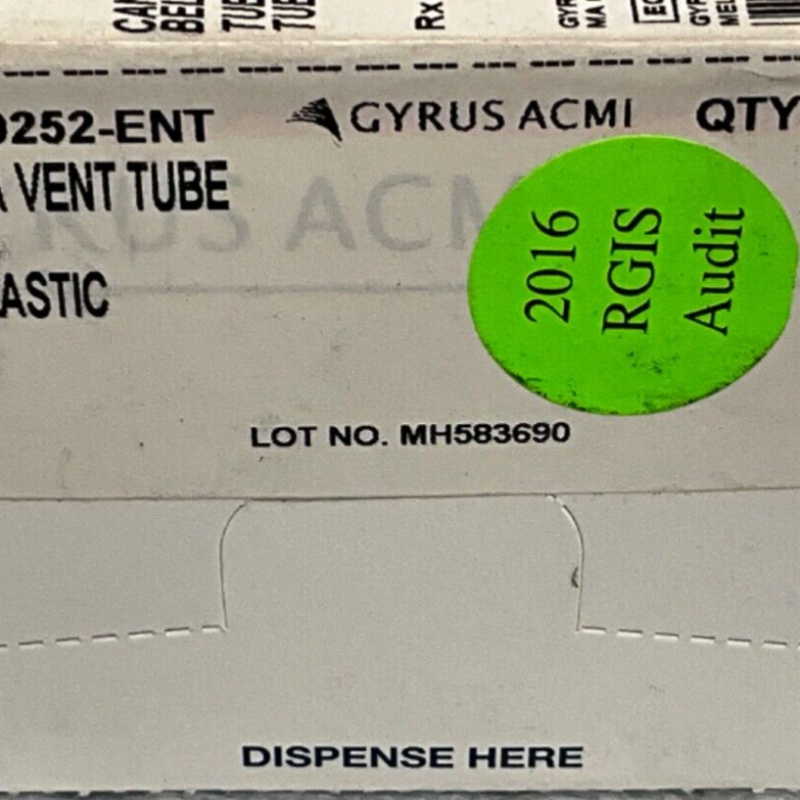 Gyrus ACMI 140252-ENT Vent Tube 1.0 MM ( Training )