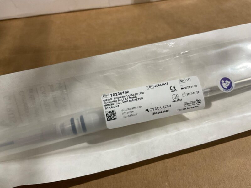 Gyrus 70236100 Diego Powered Diamond Burr 3MM Straight, New Sealed, 2027!