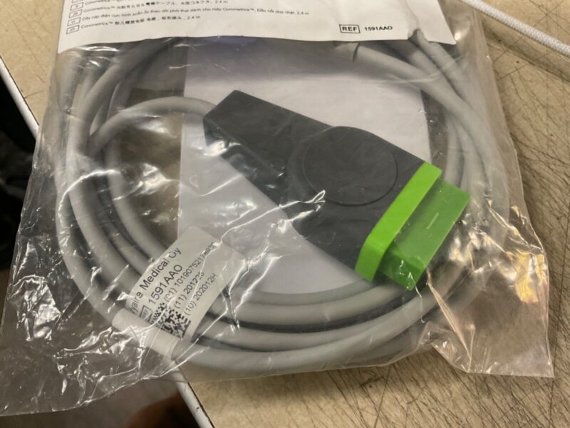 Vyaire 1591AA0 Electrode Cable For Corometrics 2.4M OEM New/Sealed 1591AAO