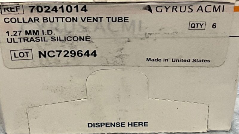 Gyrus ACMI 70241014 Ventilation Tube 1.27 MM