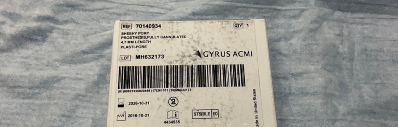 Gyrus ACMI 70140934 Sheehy Porp Prosthesis Fully Cannulated 2026