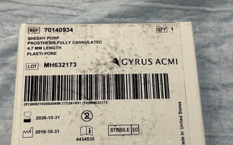 Gyrus ACMI 70140934 Sheehy Porp Prosthesis Fully Cannulated 2026