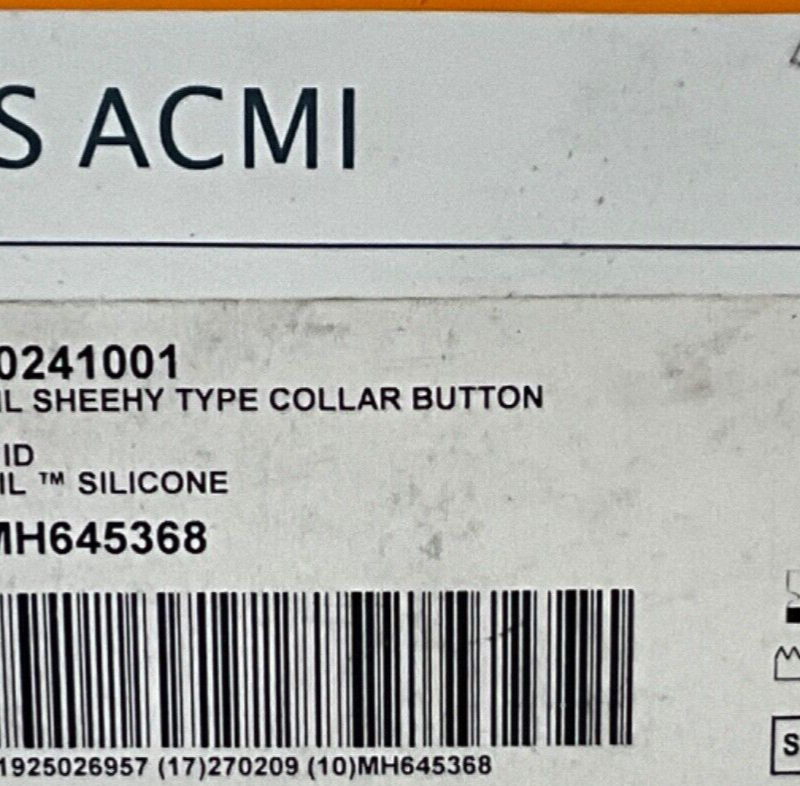 Gyrus ACMI 70241001 Ultrasil Silicon Collar Button 2027!