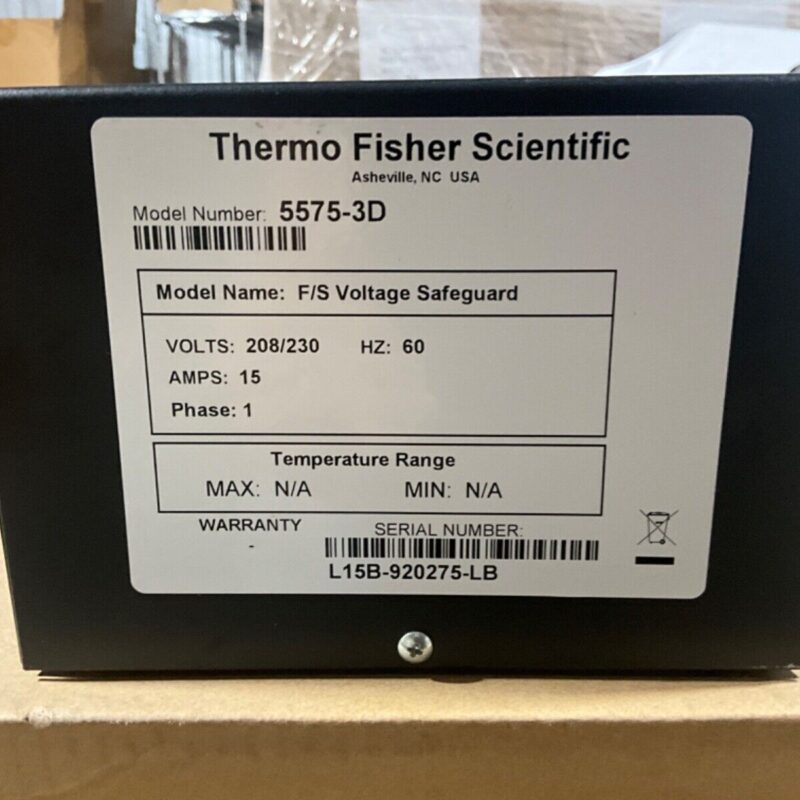 Thermo Scientific Revco Freezer Low-Voltage Safeguards Model 5575-3D