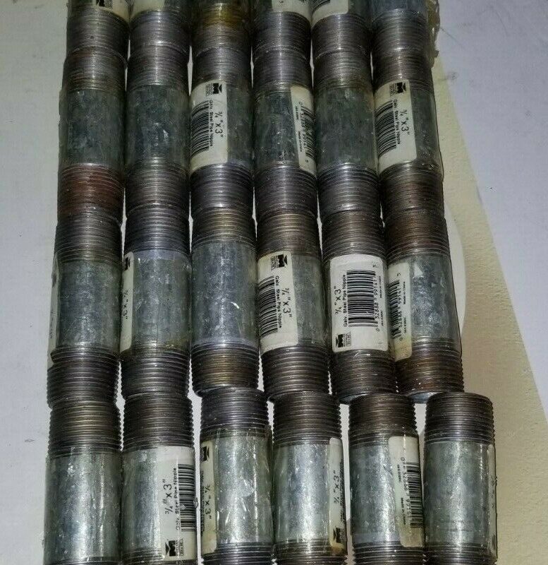 3/4" x 3" GALVANIZED STEEL PIPE NIPPLE (PIPE THREAD NIPPLE )