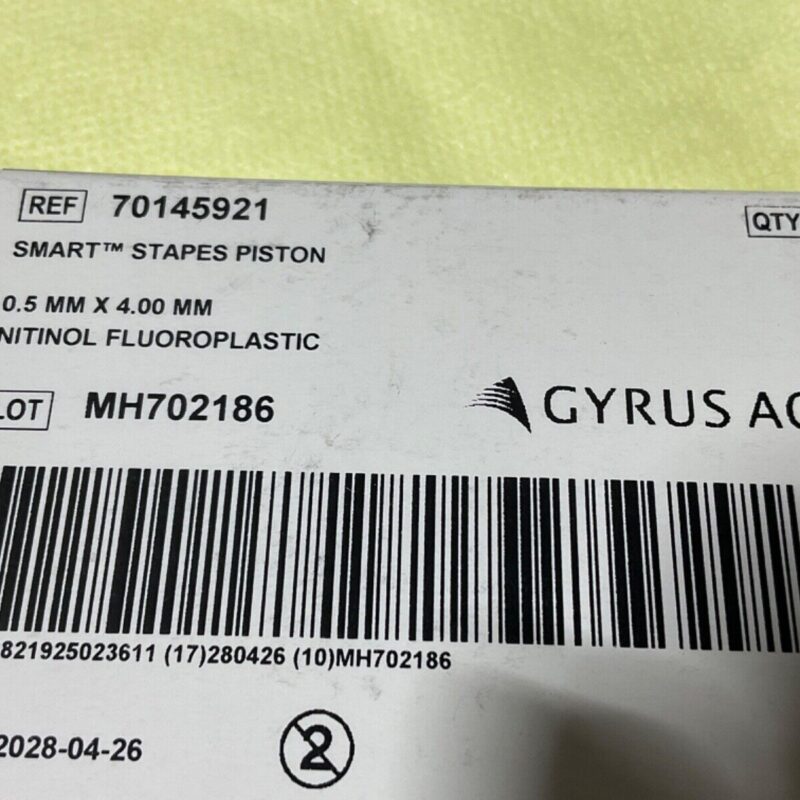 Gyrus ACMI 70145921 SMART STAPES PISTON 0.5MM X 4MM 04-26-2028