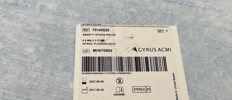 Gyrus ACMI 70145920 Smart Stapes Piston 2027