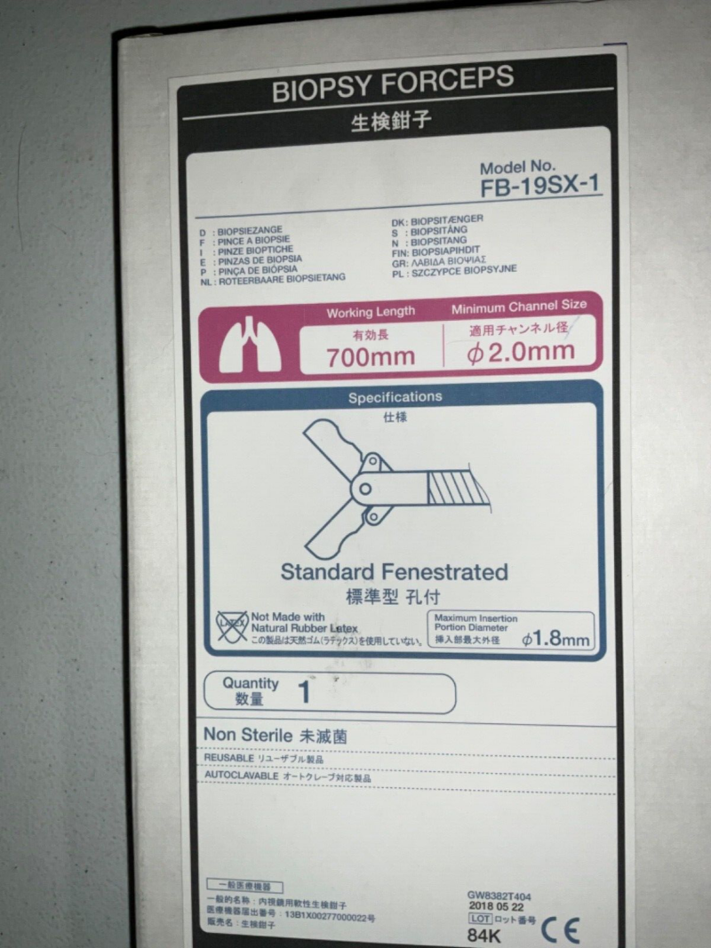 Olympus FB-19SX-1 Standard Grasping Instrument 700mm Working Length - New/Sealed