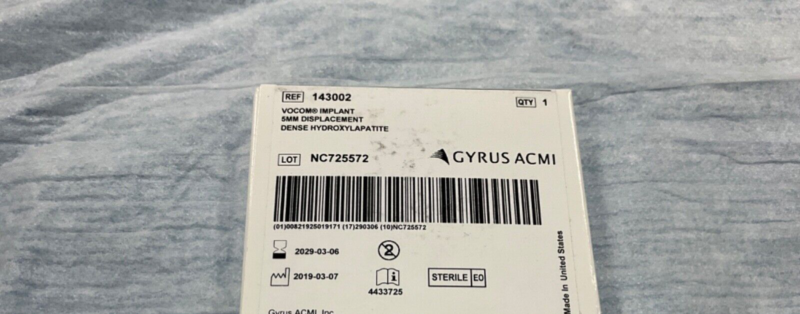 Gyrus ACMI 143002 Vocom Implant 5mm Displacement 2029-2030