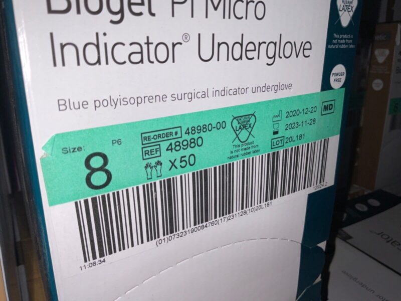 Molnlycke Biogel 48980 Blue UnderGloves Size - 8