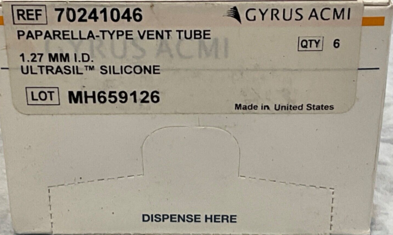 Gyrus ACMI 70241046 Vent Tube 1.27MM