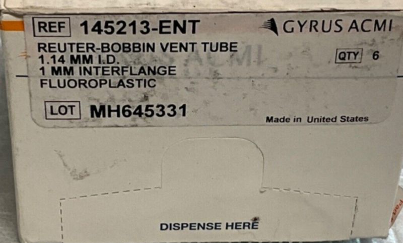 Gyrus ACMI 145213-ENT Vent Tube 1.14 MM ID