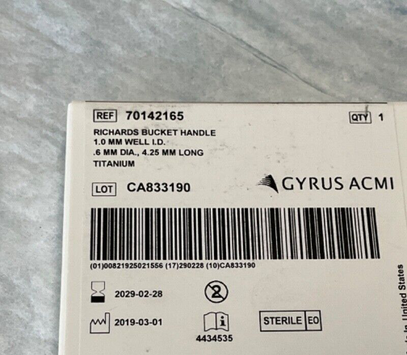 Gyrus ACMI 70142165 Richard’s Bucket Handle 2029