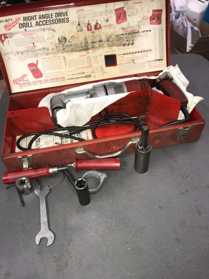 Milwaukee Tool 1/2" Heavy Duty Angle Drill 1101-1 With 48-06-287 Attachment