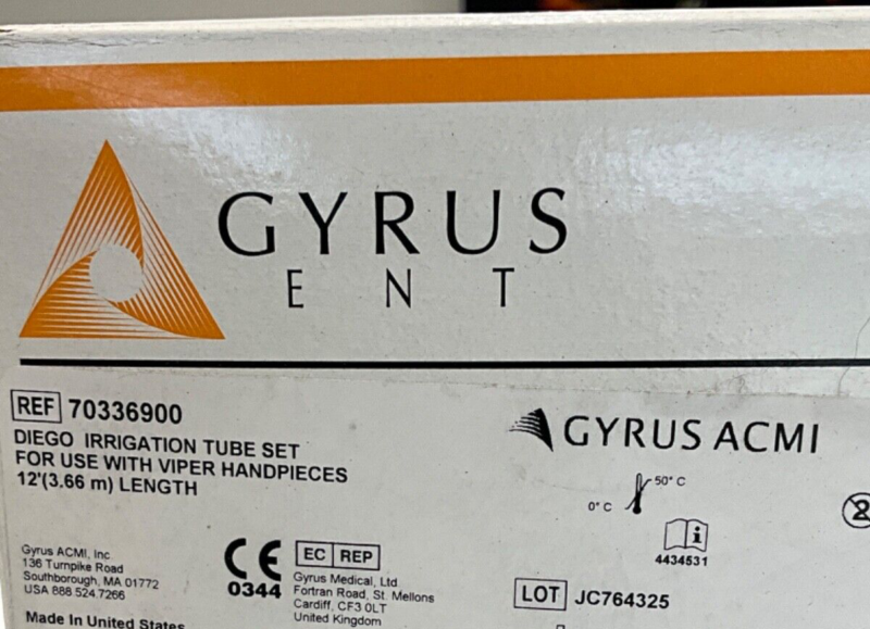 Gyrus ACMI 70336900 Diego Tube Set 2029 Box of 6 Pieces!