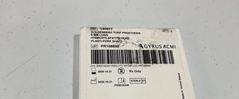 Gyrus ACMI 140917 Goldenberg Torp Prothesis 2030