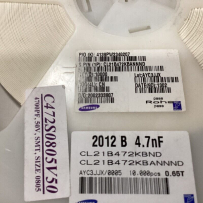 4700PF 50V ,SMT SIZE 0805 SAMSUNG CHIP CAPACITOR 10000PCS