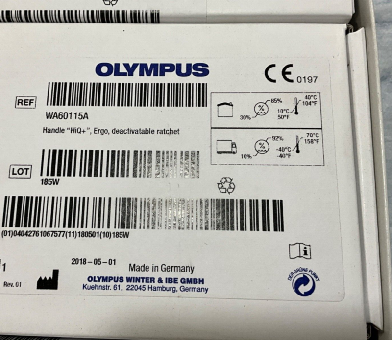 OLYMPUS WA60115A Handle HiQ + A60800A Shaft HiQ + A64310A Jaws HiQ