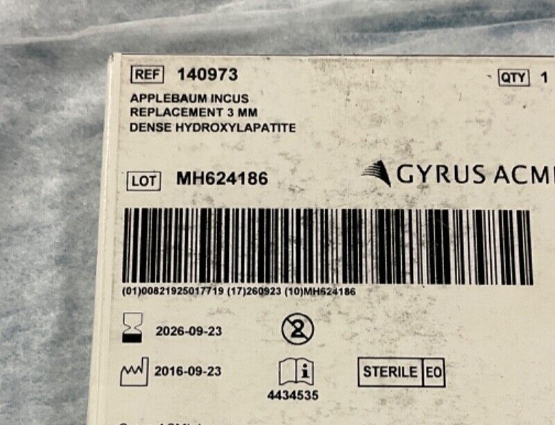 Gyrus ACMI 140973 Applebaum Incus Replacement 3MM 2026-2027