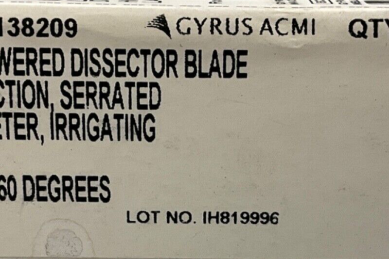 Gyrus ACMI 70138209 Powered Dissector Blade 4MM Diameter (1 Piece)