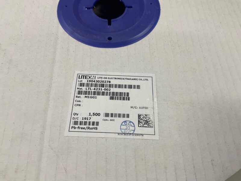 LITEON 3MM Green LED p/n LTL-4231-002 HIGH INTENSITY / NEW 1500 PCS PER REEL!!
