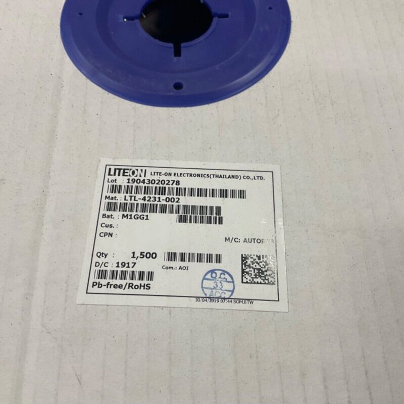 LITEON 3MM Green LED p/n LTL-4231-002 HIGH INTENSITY / NEW 1500 PCS PER REEL!!