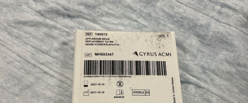Gyrus ACMI 140972 Applebaum Incus Replacement 2027