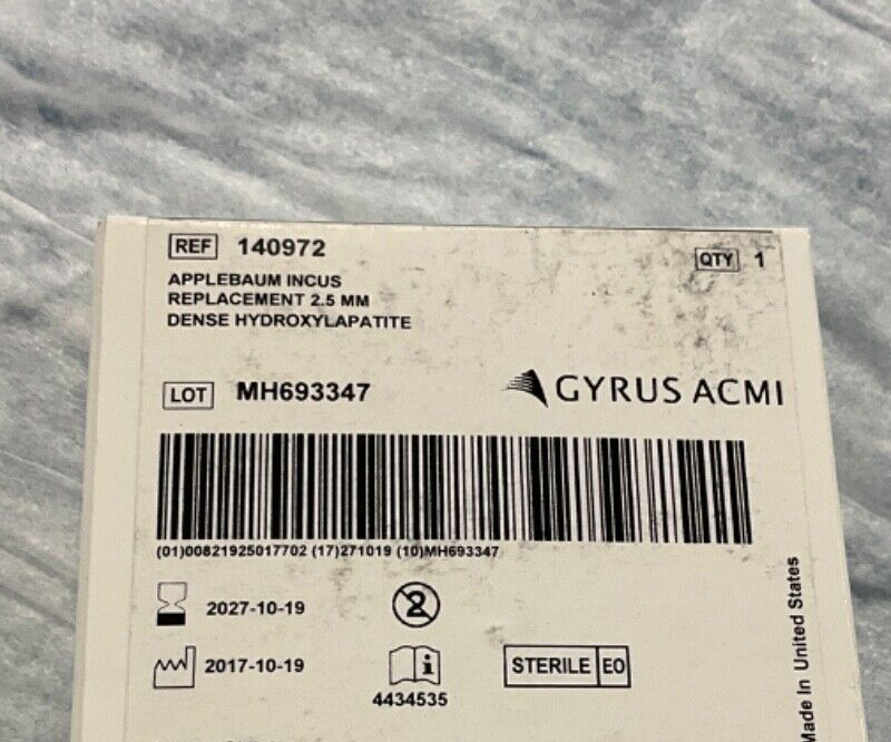 Gyrus ACMI 140972 Applebaum Incus Replacement 2027