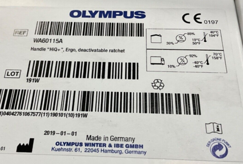 OLYMPUS WA60115A Handle HiQ + A60800A Shaft HiQ + WA64150A Jaws HiQ