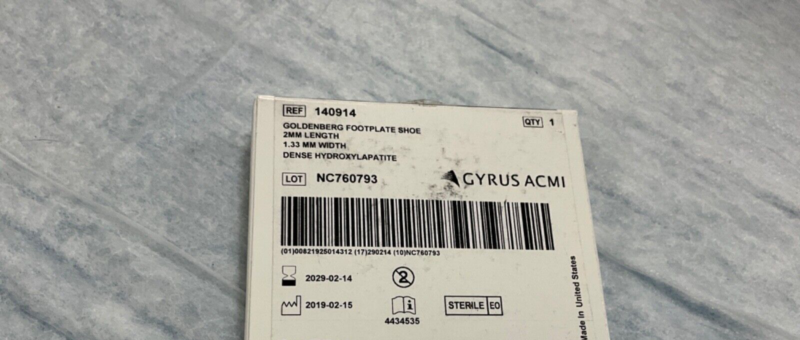 Gyrus ACMI 140914 Goldenberg Footplate Shoe 2029