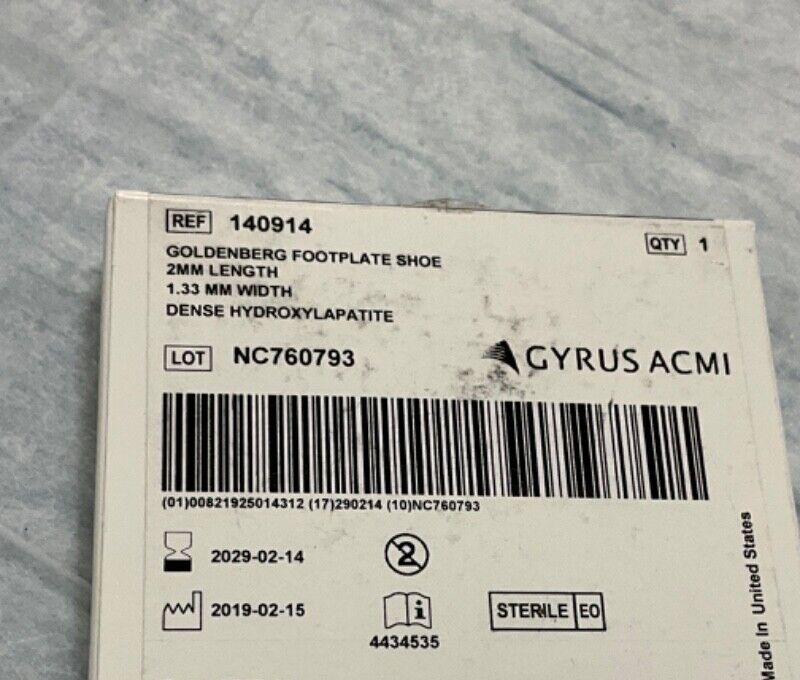 Gyrus ACMI 140914 Goldenberg Footplate Shoe 2029