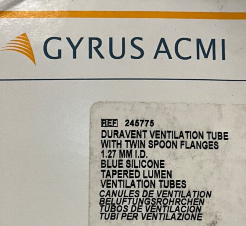 Gyrus ACMI 245775 Duravent Ventilation Tube With Twin Spoon (1 Pc)