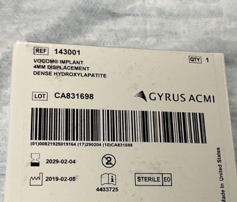 Gyrus ACMI 143001 Vocom Implant 2029-2030