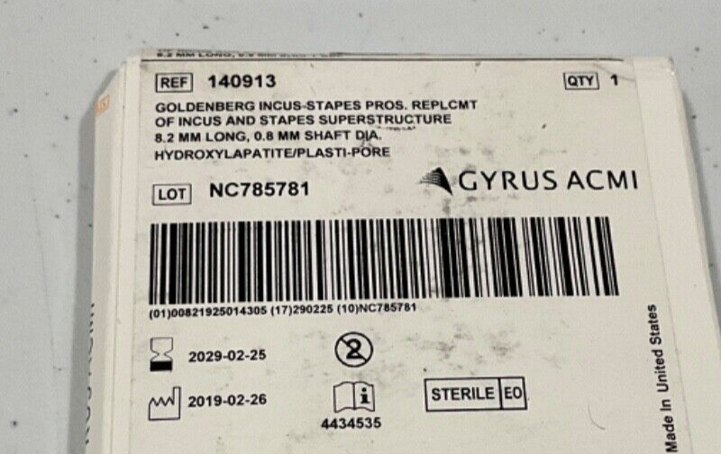 Gyrus ACMI 140913 Goldenberg Incus-Stapes Pros 2029